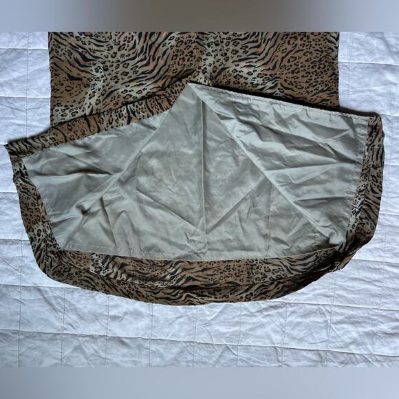 Vintage Tiger Leopard/Cheetah Print Crinkle Midi Dress Mobwife Maximalist -Large - Picture 4 of 11